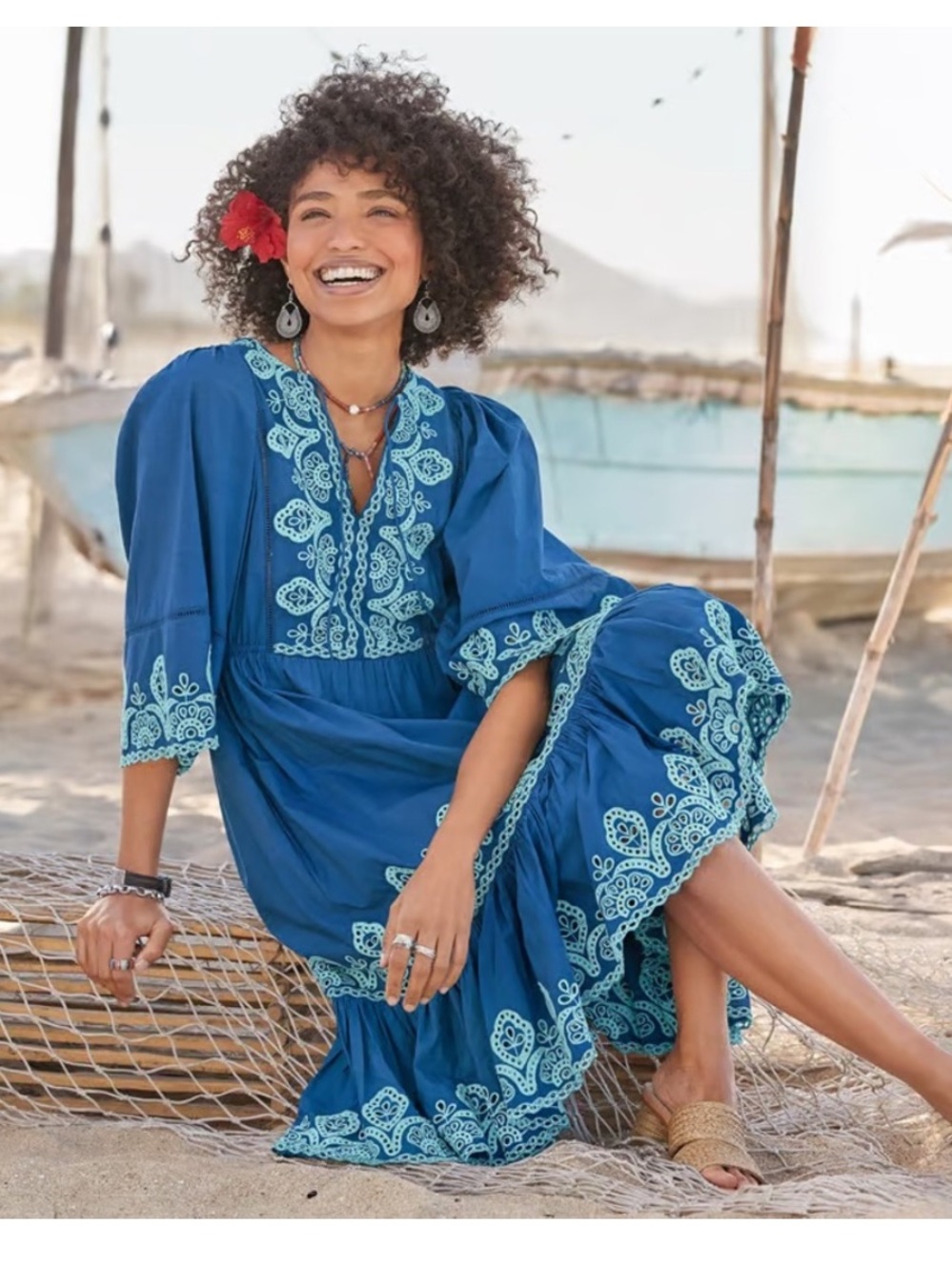 Sundance Layla Embroidered Dress